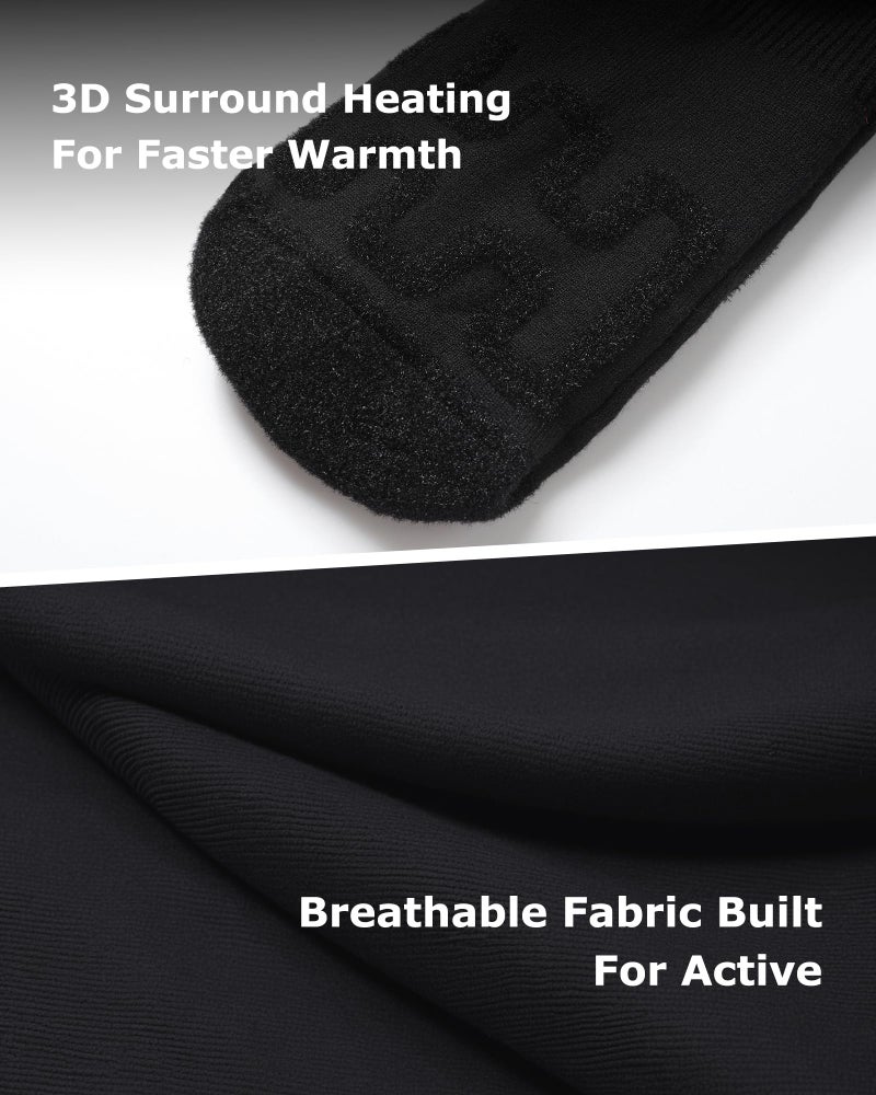 Venustas Heated Socks for Men Women, Rechargeable Electric Sock with Batteries, 3D Half-Sole Heating for Ski Hunting - Image 3