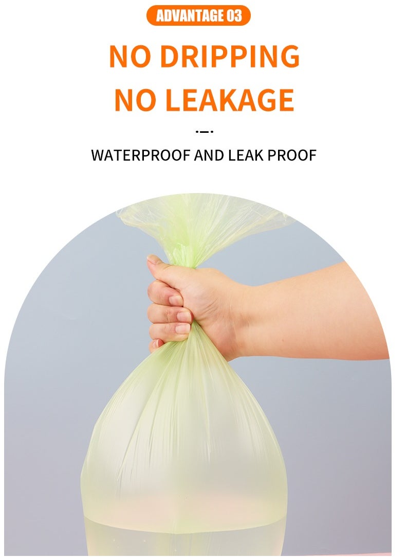 ShineShe - Garbage Bags Biodegradable Compact White 50x60cm (20pc x 5Rolls) 100 bags - Image 1