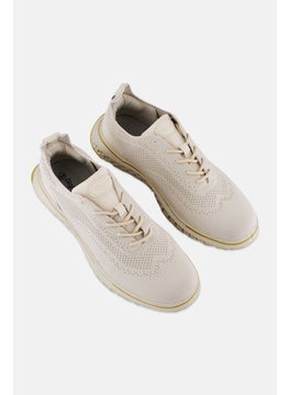 Algspar Men Lace Up Casual Shoes, Light Beige  - Image 4