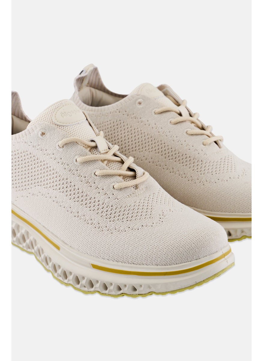 Algspar Men Lace Up Casual Shoes, Light Beige  - Image 3