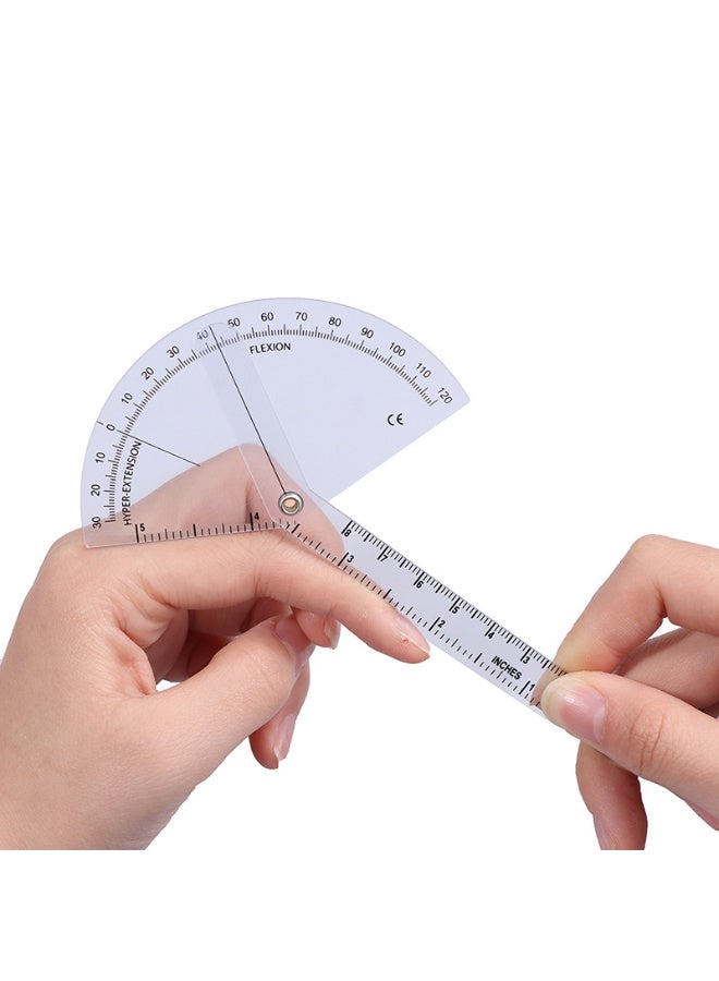 مقياس زوايا أصابع 6 بوصة مقياس زوايا شفاف من البلاستيك - Image 2