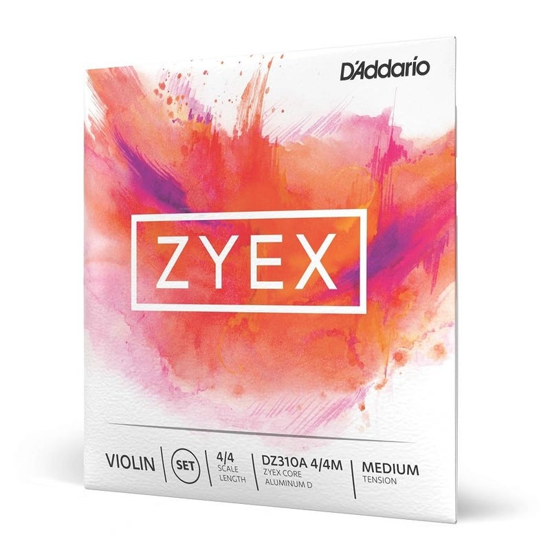 D'Addario D'Addario Zyex Violin String Set with Aluminum D, 4/4 Scale, Medium Tension  - Image 1
