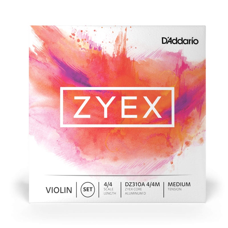 D'Addario D'Addario Zyex Violin String Set with Aluminum D, 4/4 Scale, Medium Tension  - Image 2