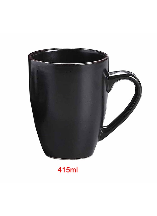 Feelings - 16 Piece Stoneware Dinner Set With 4 X 27 Cm Dinner Plate, 4 X 20 Cm Side Plate, 4 X 15 Cm X 6 Cm Bowls, 4X 415 Ml Mugs , Serves 4 For Everyday Use, Black - Image 1
