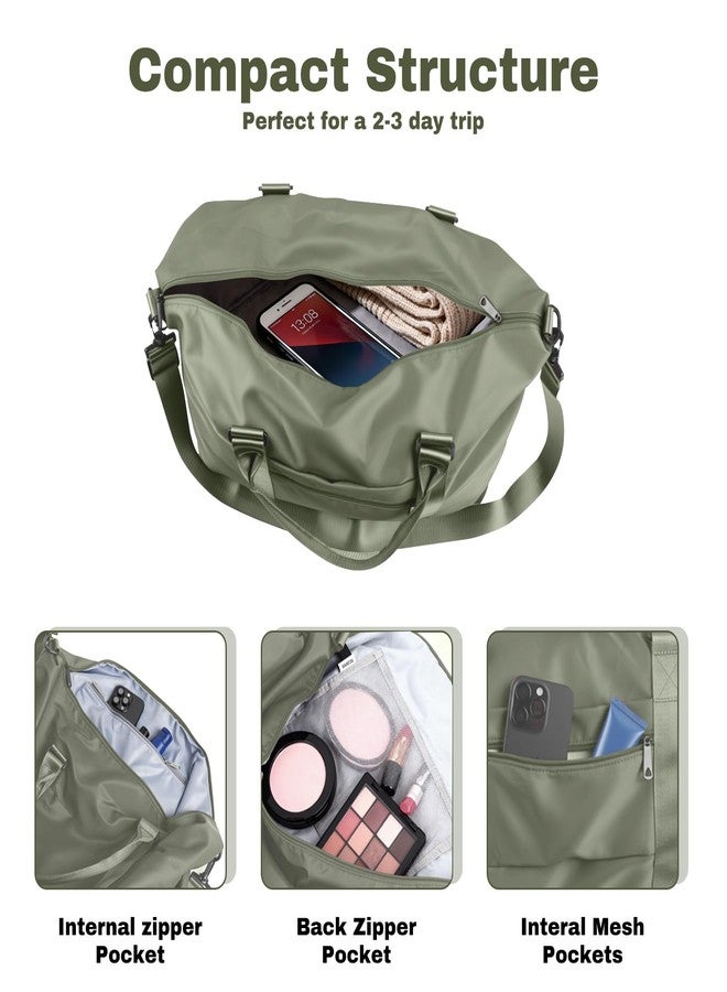 EPIMA Weekender Duffel Bags for Women, Travel Totes Bag for Airplane Essentials, Overnight Bags for Women with Trolley Sleeve, Large Carry On Hospital Bag for Labor and Delivery, Sport, Gym, Field Green - Image 5