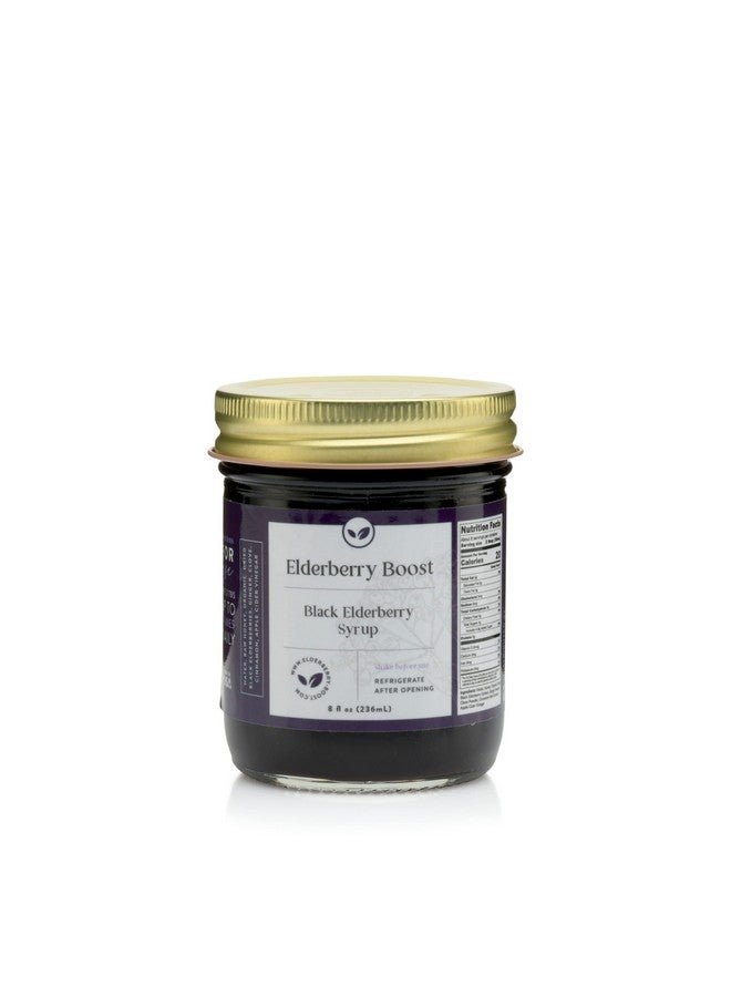 Elderberry Boost - Organic Elderberry Syrup with Raw Honey - Made for Kids & Adults (8 oz) - Image 1
