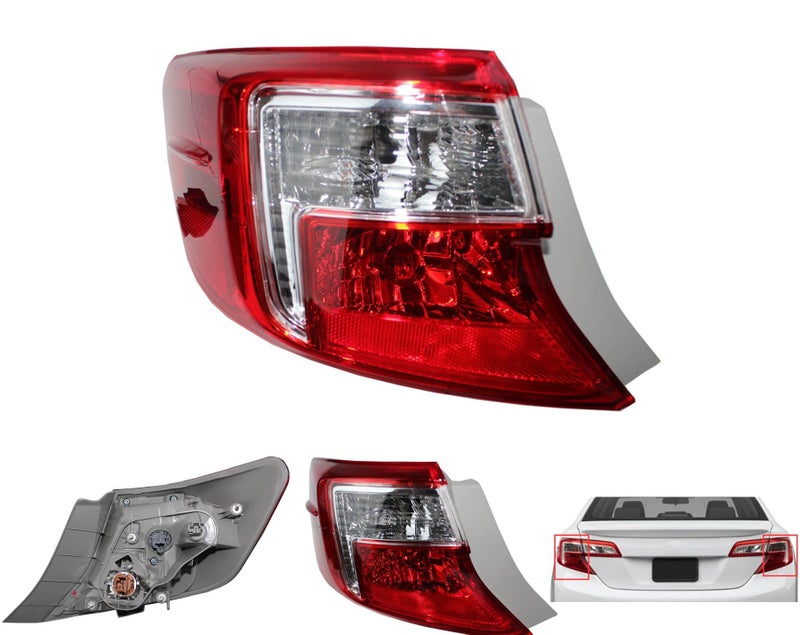 LEVANLIGHT Driver Side Outer Rear Tail Brake Light Lamp Tail Light Compatible with Toyota Camry 20122014 OEStyle TO28041148156006470 Left Driver Side