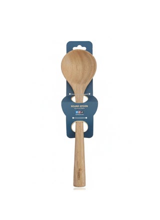 Round Spoon Material:Acacia wood Weight: 69.6g Size：30*8.4*1.8cm