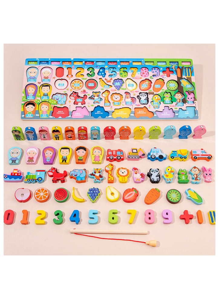 Toy magnet wood numbers and shapes - Image 2