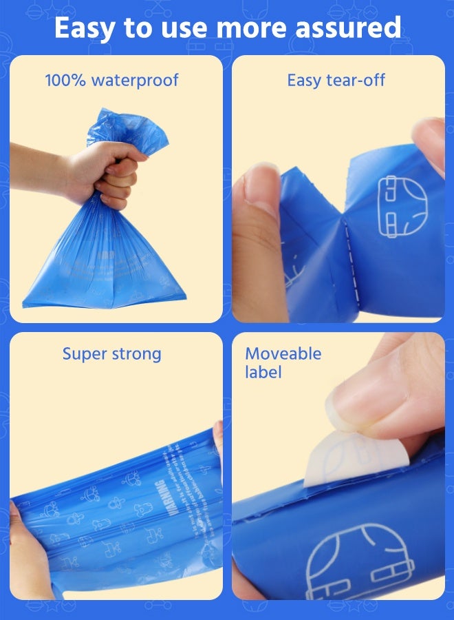 Soft Touch 240PCS Diaper Disposal Bags, 16 Rolls Portable Diaper Sack, Disposable Bag for Babies, Baby Poop Bag, Infant Nappy Bags, Diaper Garbage Bag with Dispenser, Convenient and Quick Diaper Disposal Essential for Travel - Image 5