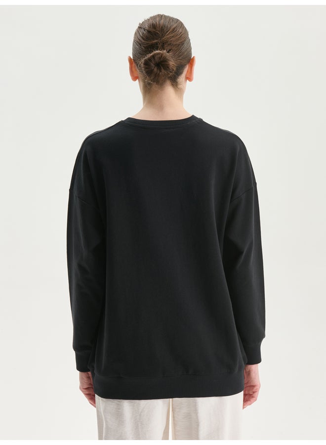 LC WAIKIKI Crew Neck Printed Women's Sweatshirt Tunic - Image 4