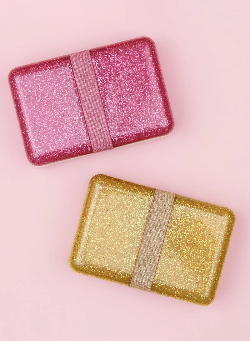 A Little Lovely Company Glitter Lunch Box - Pink