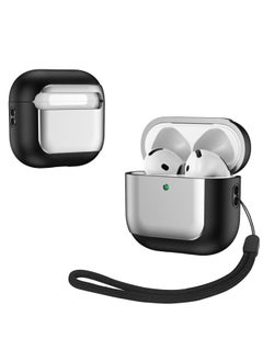 For Apple AirPods 4 Bluetooth Protective Case Pro2 Litchi Pattern Business Drop-resistant Earphone Case Soft 6 Generation-Color:Gray-Applicable Models:Airpods 4 Standard Version Without Sound Hole At The Bottom