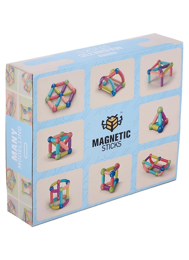 BLOOMING TIME 36 Pieces Magnetic Building Sticks Blocks Toy  - Image 1
