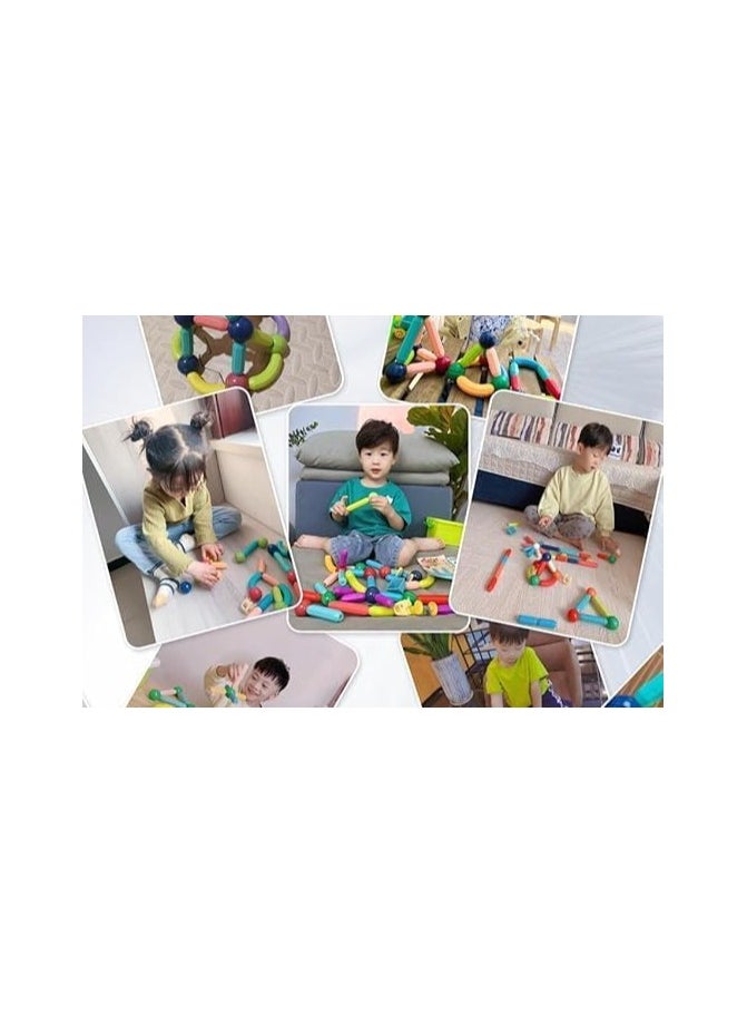 BLOOMING TIME 36 Pieces Magnetic Building Sticks Blocks Toy  - Image 3
