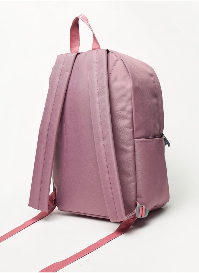 Kappa Logo Detail Backpack with Adjustable Shoulder Straps  - Image 3