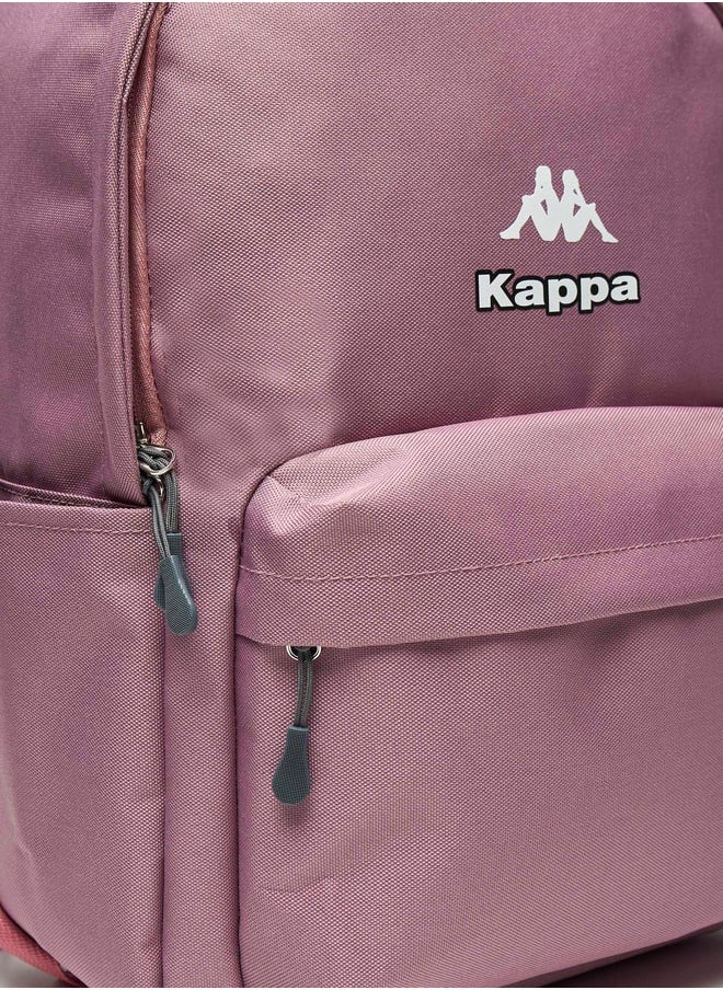 Kappa Logo Detail Backpack with Adjustable Shoulder Straps  - Image 2