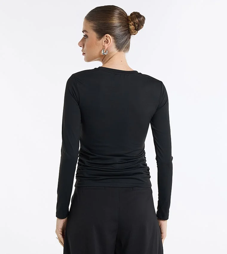 بي سي بي جي BCBG Gen Long Sleeve Top