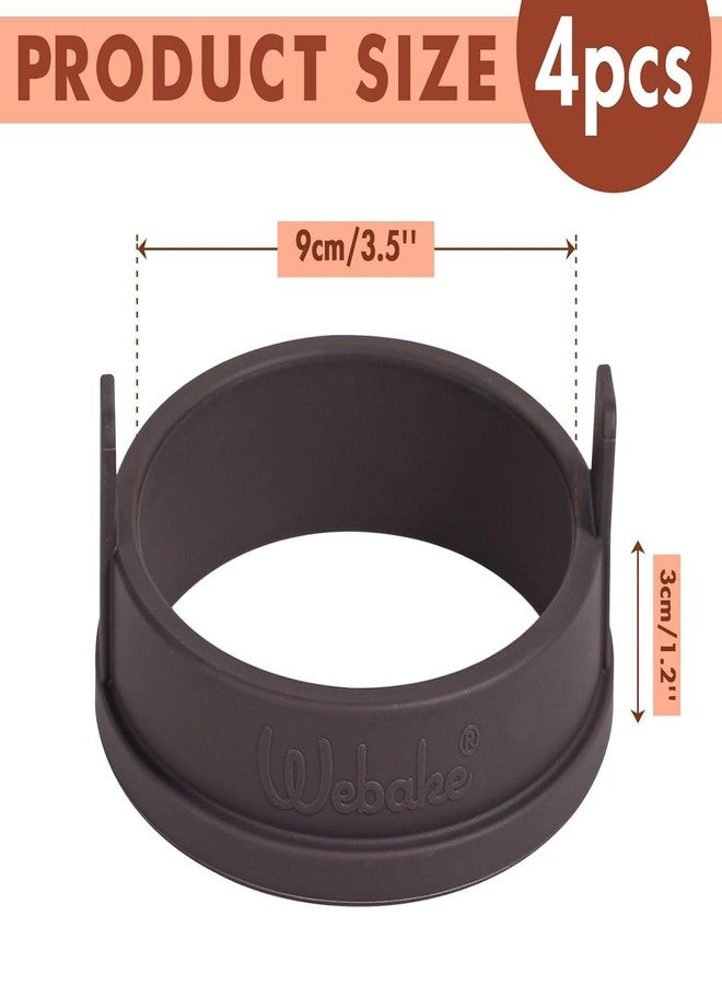 Webake Silicone Crumpet Rings Nonstick 3.5 inch Standard Size English Muffin Ring, Egg Rings, BPA-Free, Set of 4 - Image 5