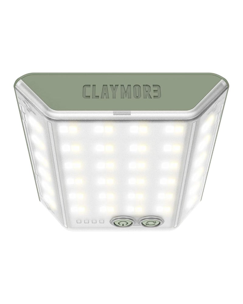 CLAYMORE 3Face Mini (Moss Green) - Lightweight and Portable LED Area Light for Outdoors, Camping, Tent, Emergency, and Industrial Use. Rechargeable Lantern with USB-C, Up to 60 Hours Battery Life. - Image 1