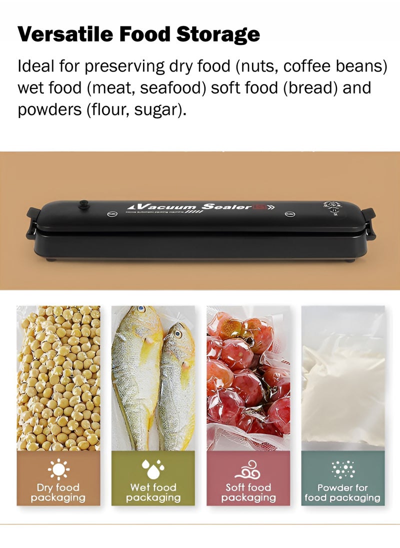 Generic Automatic Vacuum Sealer Device Machine with Sealing Bag Two Mode Sealing Food Preservation Compact Size User Friendly Operation Large Suction Vacuum Seal for Dry and Wet Food Universal Sealer  - Image 3