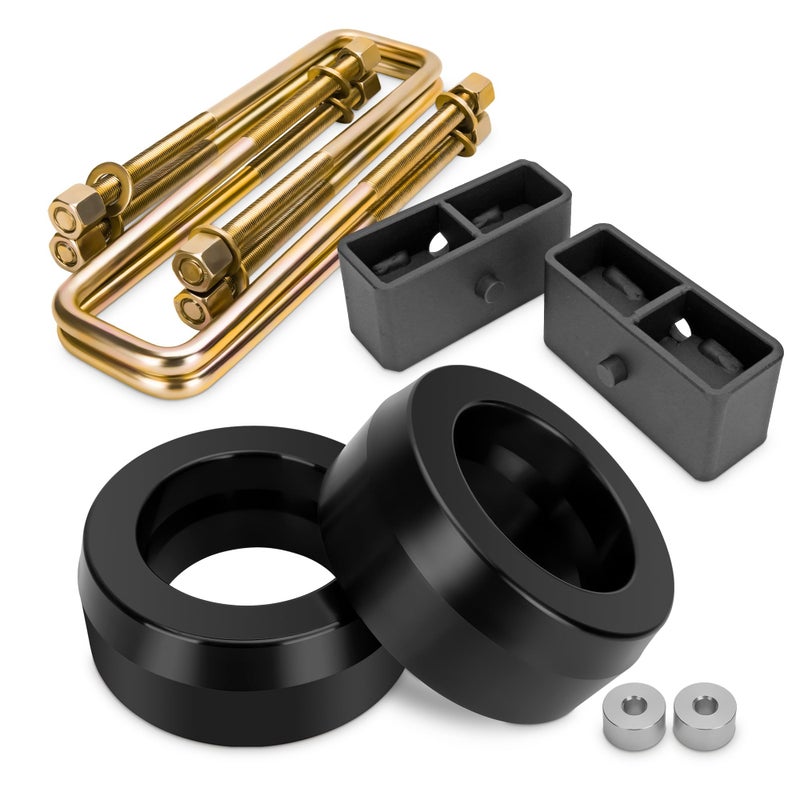 KSP PERFORMANCE KSP Lift Kits Set for 1999-2006 Silverado Sierra 1500, 3"Front and 2" Rear Leveling Kit Compatible With Che-vy GMC 2WD Truck, Whole Kits Include Front Lift Spacer Rear Lift Block and Extended U Bolts - Image 1