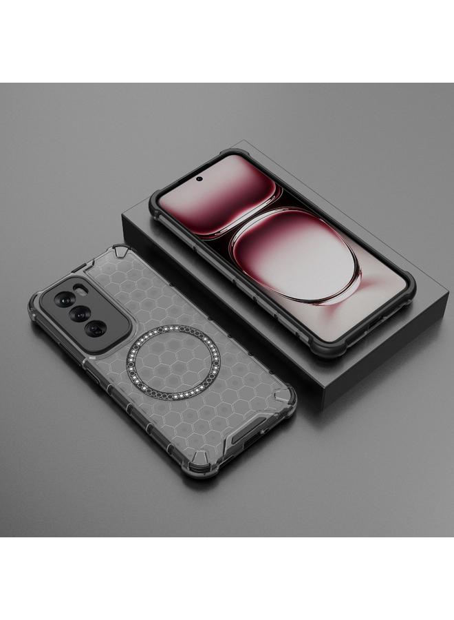 erorex Case For OPPO Reno12 Pro Global Honeycomb Magnetic Ring Shockproof Phone Case - Image 2