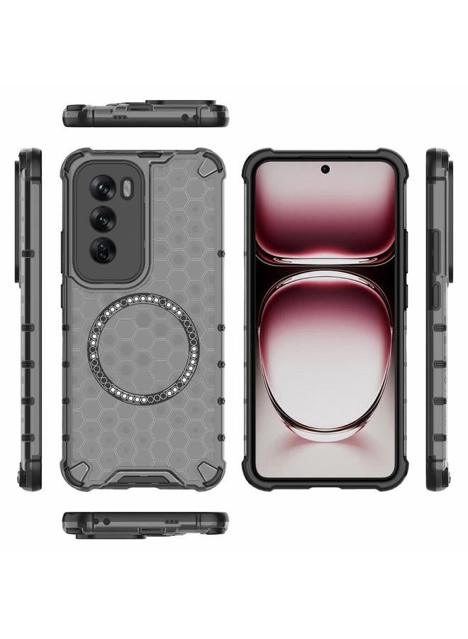 erorex Case For OPPO Reno12 Pro Global Honeycomb Magnetic Ring Shockproof Phone Case - Image 3
