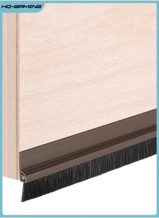 Door Draft Stopper Adhesive Door Weather Stripping Door Bottom Seal Strip Under Door Sweep with Brush for Cold Insulation Dust Noise Blocker Door Brush Bottom Sweep Weatherproofing Solution for Gaps (Brown) - pzsku/ZC7B03E2B239C165112B9Z/45/1747128562/e846906c-5cb7-46f8-8405-98215821b372