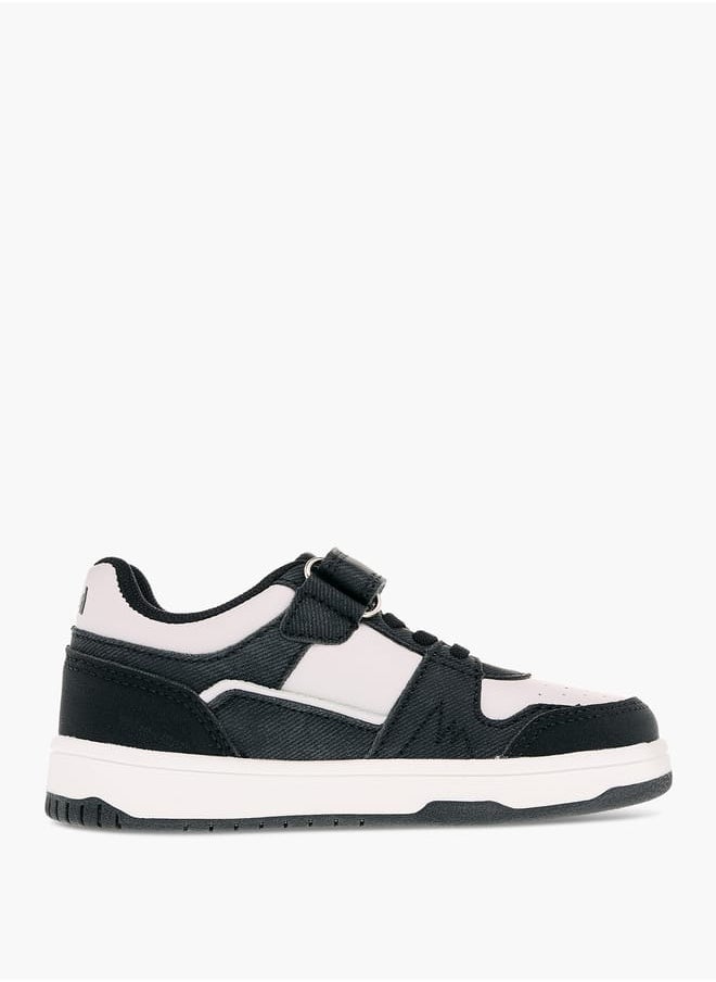 Lee Cooper Boys' Colourblock Sneakers with Hook and Loop Closure  - Image 2