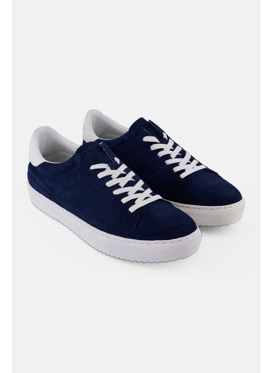 Gazzarrini Men Lace Up Casual Sneakers, Navy  - Image 1