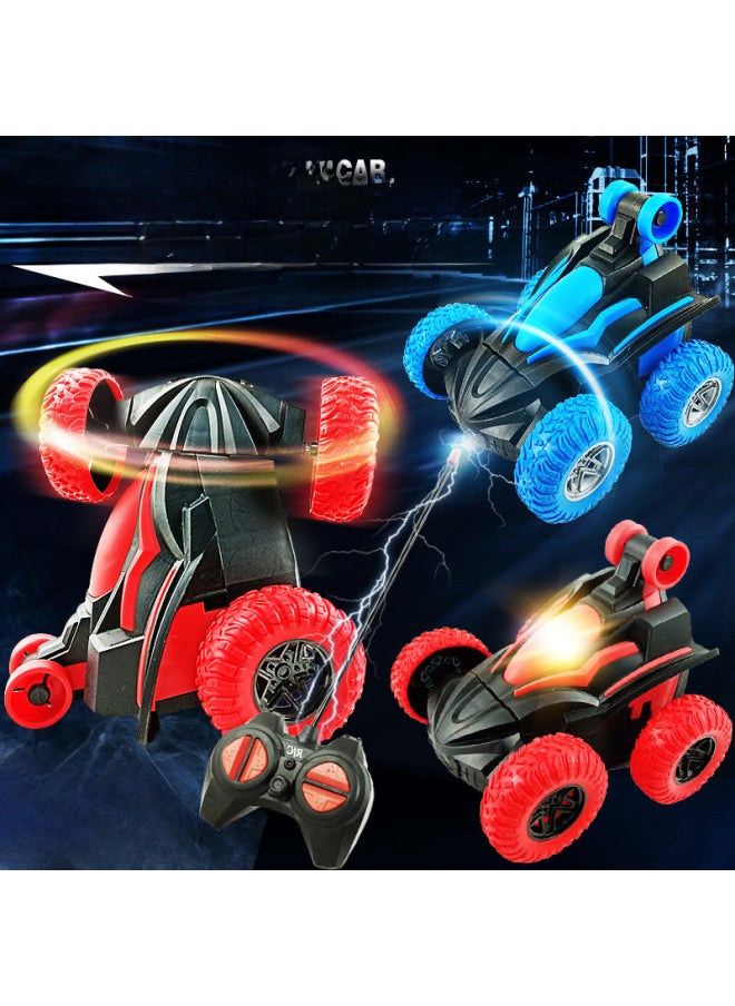 Generic Remote Control Car Children's Gifts Toy Car Four-way Boy Remote Control Sports Car Racing Car Stall Generation-Color:[Four-way-Battery Edition] Red-Tipper Stunt Car TJ2039 (Express Box) 244g  - Image 3