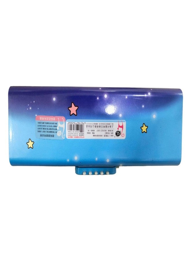 PEACORA Pencil Box with Code Lock Pen Case Large Capacity Multi-Layer Multi-Function Storage Bag Secret Compartment Pencil Box… (Universe, Light Blue) - Image 4