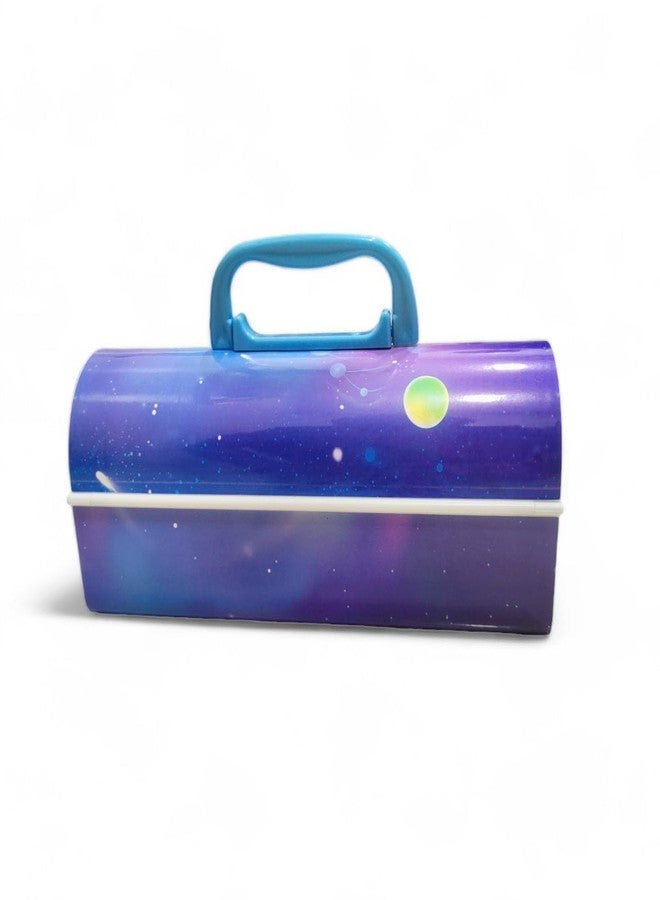 PEACORA Pencil Box with Code Lock Pen Case Large Capacity Multi-Layer Multi-Function Storage Bag Secret Compartment Pencil Box… (Universe, Light Blue) - Image 2