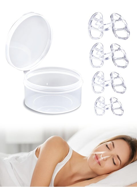 4 Pieces Anti Snoring Devices, Nasal Dilator Snoring Nose Vents Stopper for Travel and Home, With Box