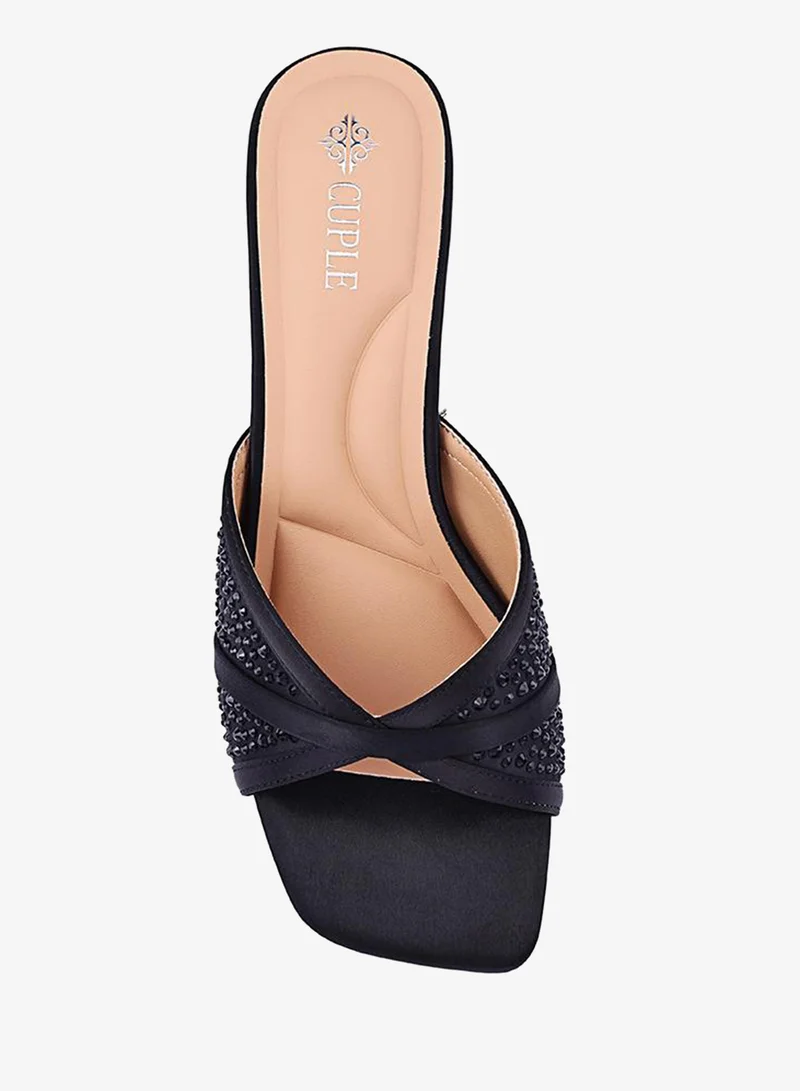 Cuple Black Cuple Elegant Heeled Sandals for Women for Women | Best Price UAE
