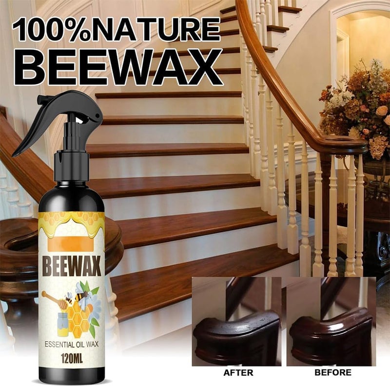 klarako klarakotural Micro-Molecularized Beeswax Spray, Beeswax Furniture Polish, Multipurpose Beewax Wood Polish and Cleaner for Furniture Care, for Furniture, Floor, Tables, Cabinets, 120ml (1 Pcs) - Image 2