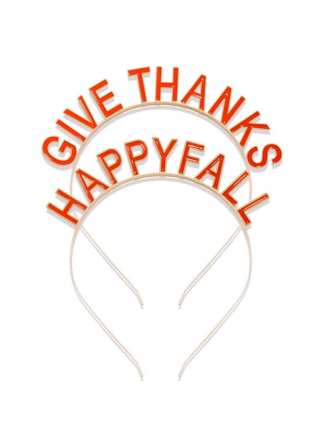 PHALIN - Thanksgiving Fall Headbands For Women Enamel Letter ‘Gvie Thanks’ ‘Happy Fall’ Hairbands Autumn Party Hair Accessory Gifts - Image 1