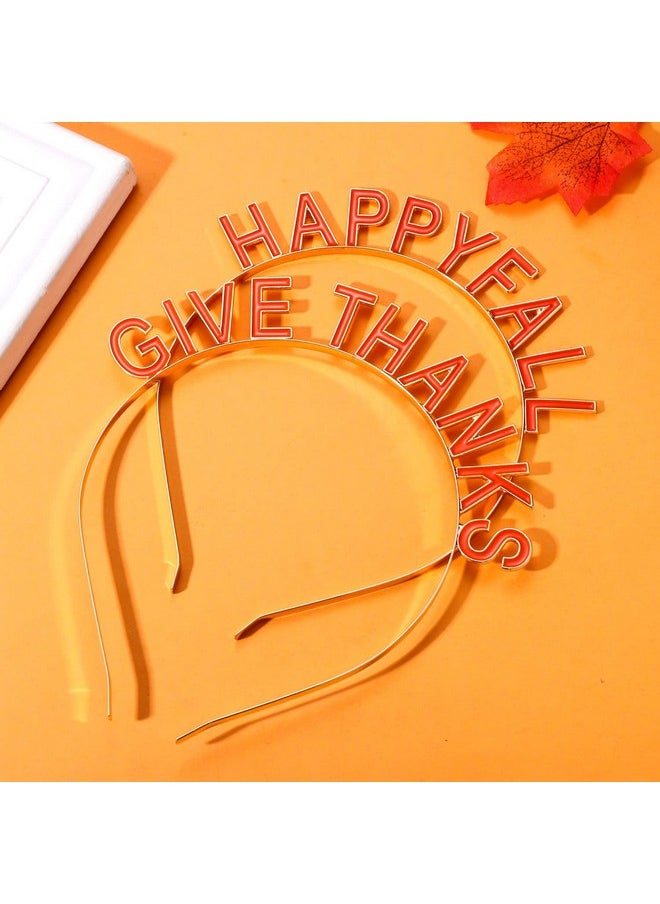 PHALIN - Thanksgiving Fall Headbands For Women Enamel Letter ‘Gvie Thanks’ ‘Happy Fall’ Hairbands Autumn Party Hair Accessory Gifts - Image 1