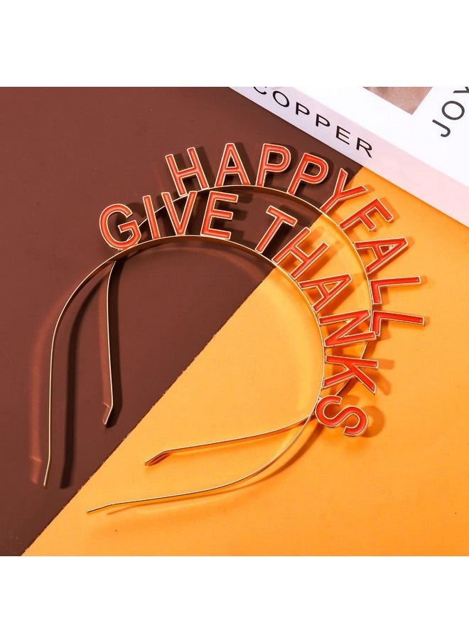 PHALIN - Thanksgiving Fall Headbands For Women Enamel Letter ‘Gvie Thanks’ ‘Happy Fall’ Hairbands Autumn Party Hair Accessory Gifts - Image 1
