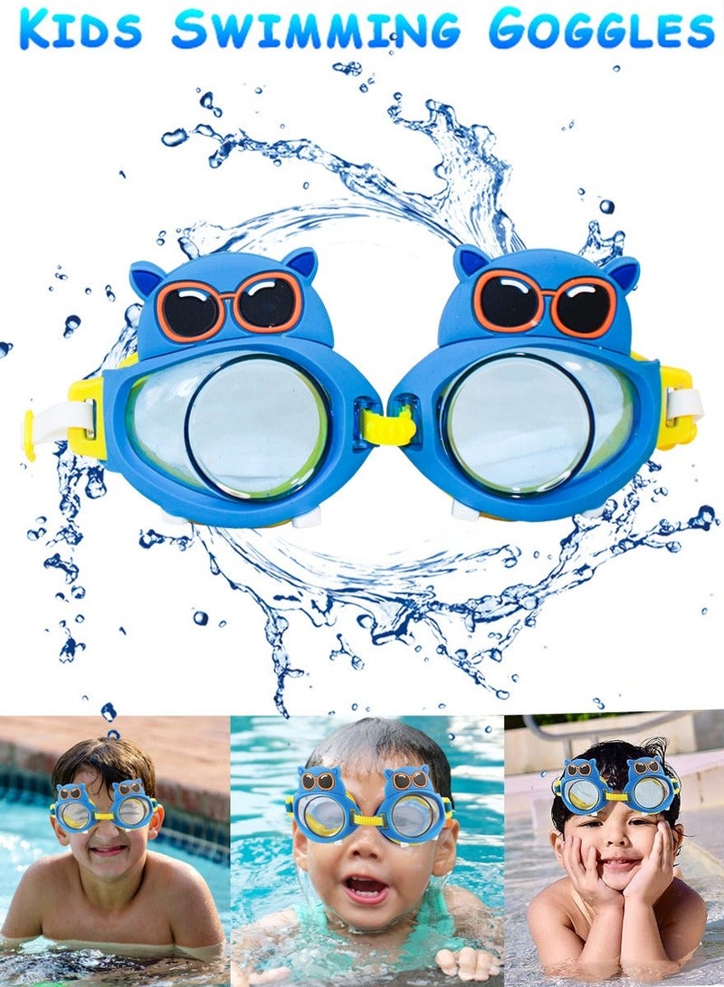 قطوب نظارات السباحة للأطفال لطيف جدا ، ورؤية واضحة ومفتوحة ، لا تسرب الأشعة فوق البنفسجية نظارات السباحة نظارات واقية ، لينة ودائمة نظارات السباحة للأطفال - Image 1