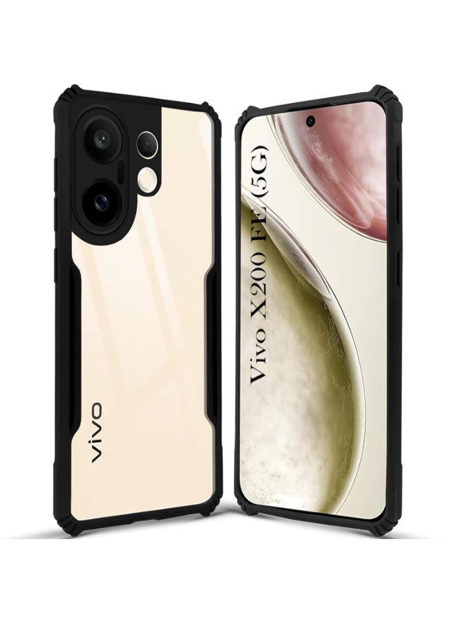 Case for Vivo X200 FE Shockproof Crystal Clear Hard Back Cover Anti Yellowing Case 360 Degree Protection TPU Bumper Transparent Back Cover Case for Vivo X200 FE 5g - Image 5