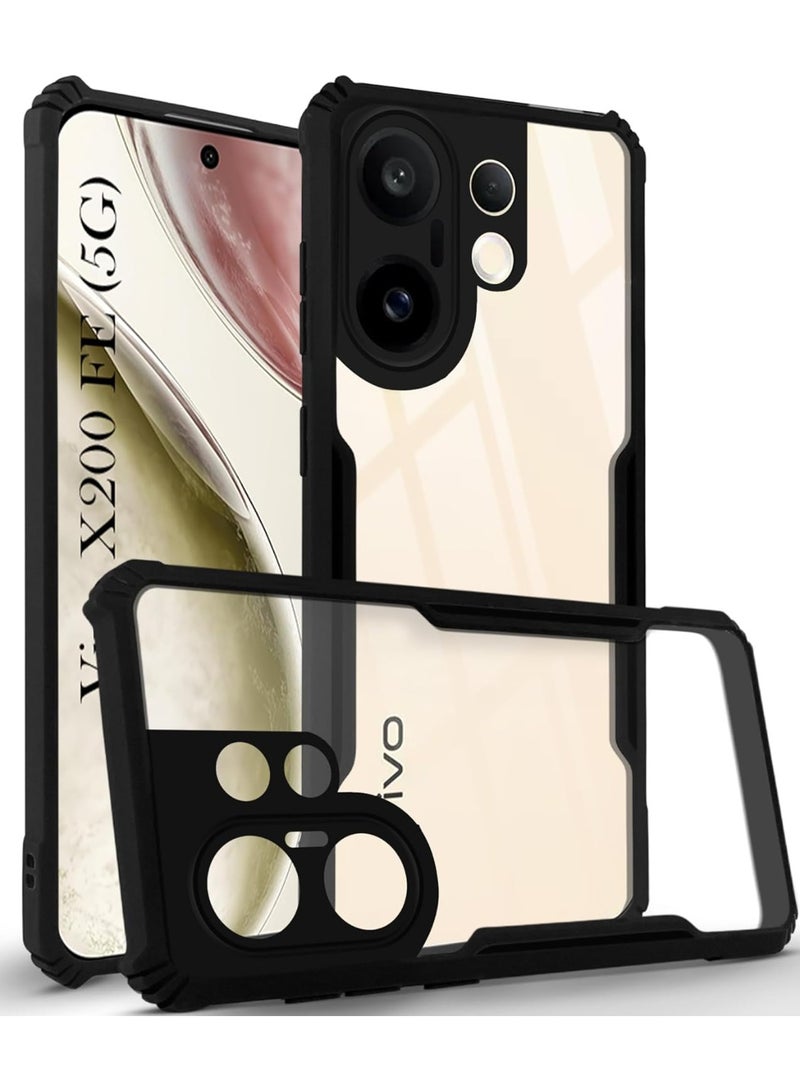 Case for Vivo X200 FE Shockproof Crystal Clear Hard Back Cover Anti Yellowing Case 360 Degree Protection TPU Bumper Transparent Back Cover Case for Vivo X200 FE 5g - Image 1