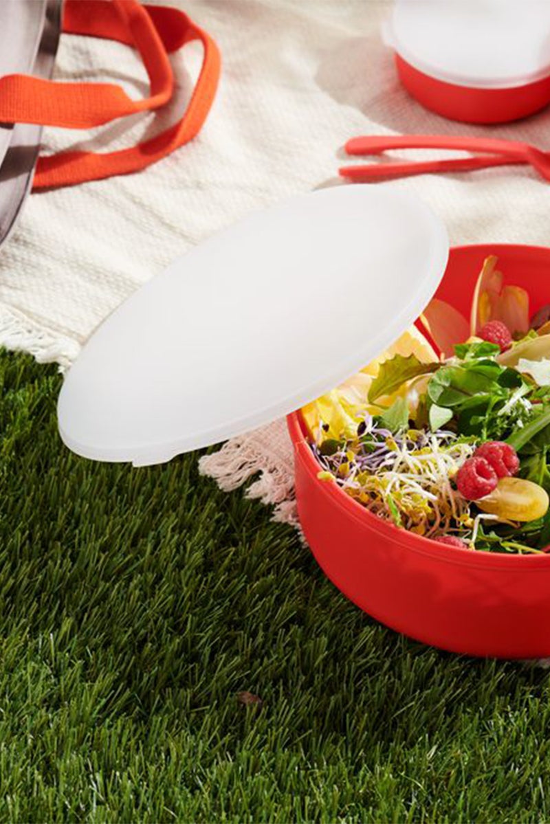 Tchibo Salad Bowl with Lid, Red  - Image 1