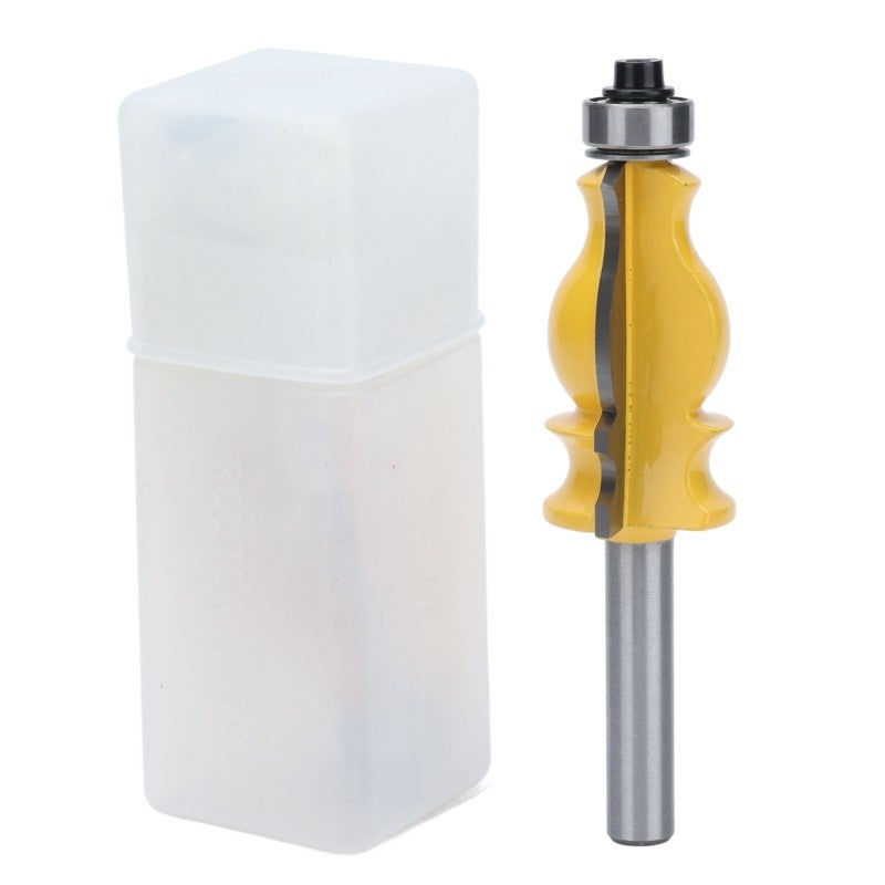 SSY Alloy Head Milling Cutter 8mm Shank Yellow Heat Resistant Coating - Carbon Steel Wood Processing Router Bit for Hardwood Softwood - Image 1