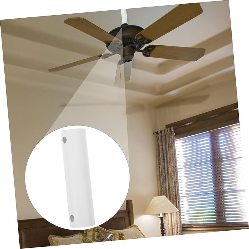 TEHAUX 4Pcs Ceiling Fan Downrod Extension Rods Sturdy Iron Easy Installation - Image 4