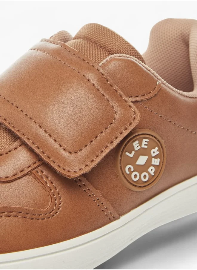لي كوبر Boys Textured Sneakers With Hook And Loop Closure
