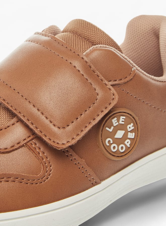 Lee Cooper Boys Textured Sneakers With Hook And Loop Closure - Image 4