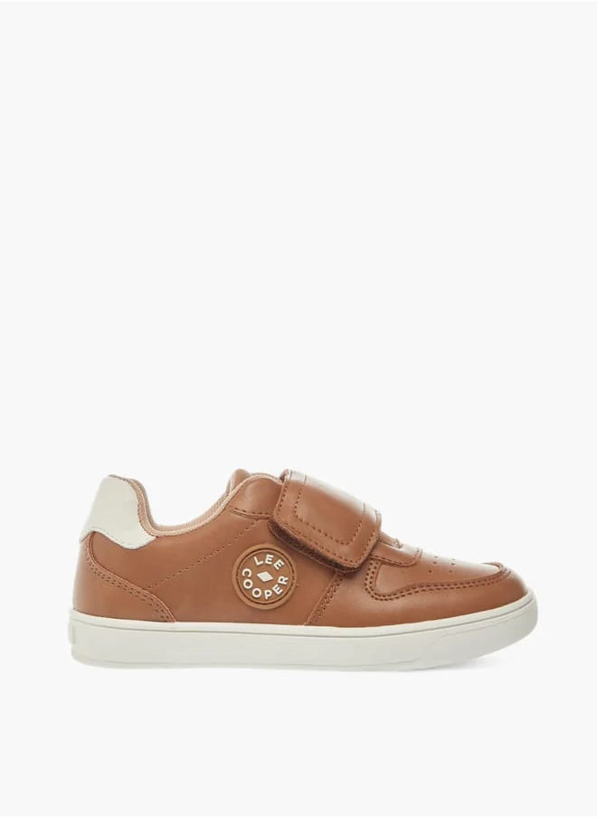 لي كوبر Boys Textured Sneakers With Hook And Loop Closure