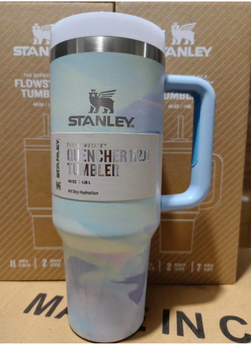 Stanley - STANLEY Quencher Stainless Steel Vacuum Insulated Tumbler with Lid and Straw for Water, Iced Tea or Coffee, Smoothie 40 oz - Image 1
